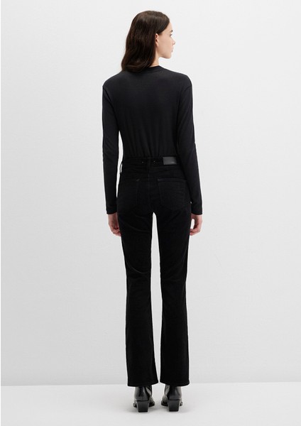 Molly Siyah Kadife Pantolon 1013682991