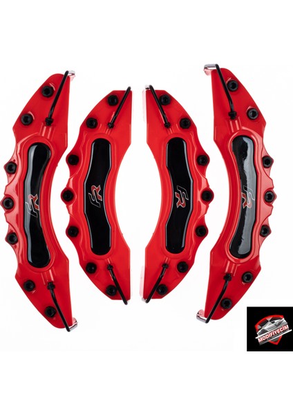 Kırmızı Fr 4'lü Kaliper Seti Yapıştırma Logolu