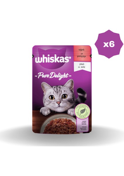 Pure Delıght Yaş Mama Poşet Sığırlı 85 gr - (6 Adet)