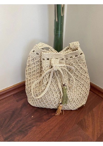 Hasır Omuz Çantası Baklava Dilim Model fırsatları