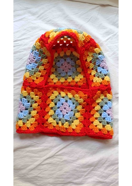 Gökkuşağı Renkli Örgü Balaklava