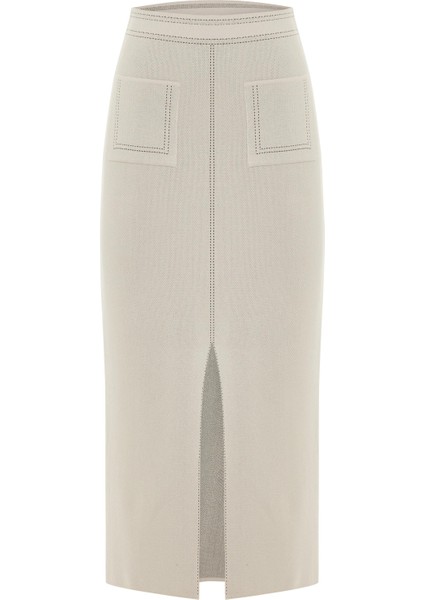 Yüksek Bel Düz Form Triko Etek 26W30825