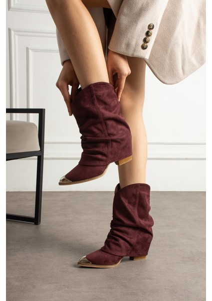 Svea Kadın Bot&bootie Kovboy Körüklü Bordo Süet fiyatları