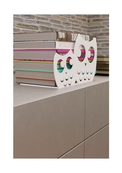 Dekoratif Beyaz Desenli Metal Kitap Tutucu Metal Kitap Desteği MK16B fiyatları