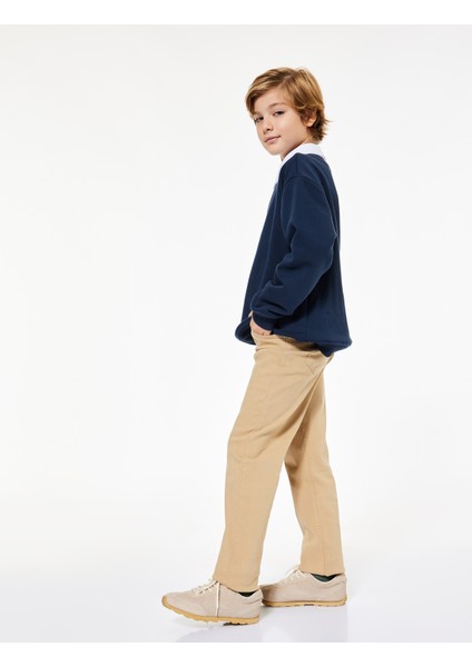 Pamuklu Cepli Slim Fit Denim Pantolon