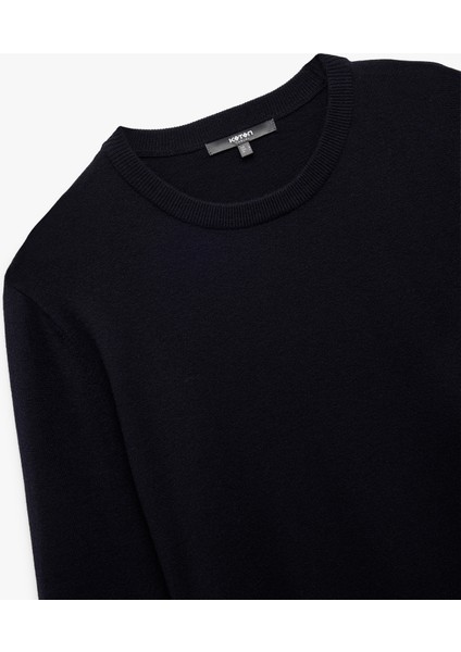 Uzun Kollu Bisiklet Yaka Basic Triko Kazak indirimleri