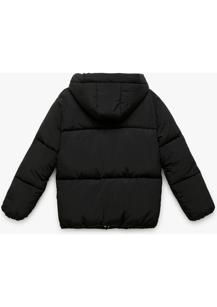 Uzun Kollu Kapşonlu Şişme Mont fiyatları