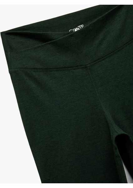 Asimetrik Yüksek Bel Slim Fit Ispanyol Paça Spor Tayt modelleri