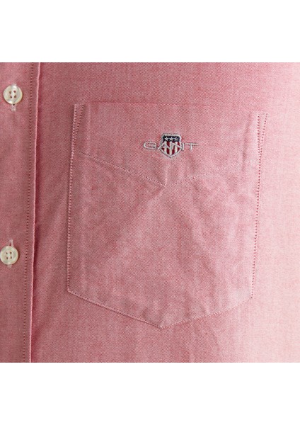 Erkek Kırmızı Regular Fit Düğmeli Yaka Gömlek indirimleri