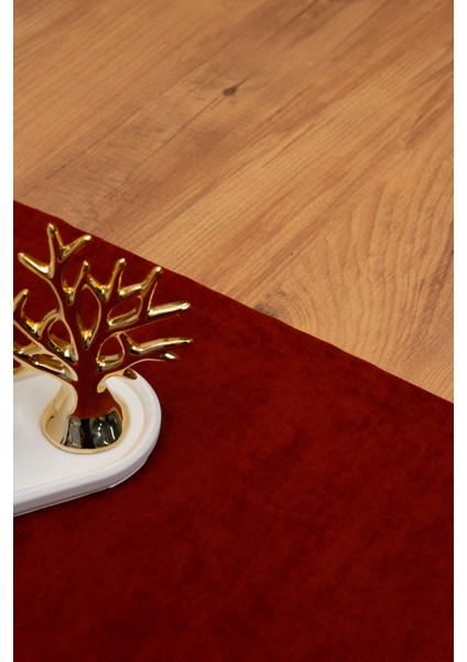 Doku | Kadife Dokulu Tatlı Kırmızı Runner 135 x 40 fırsatları