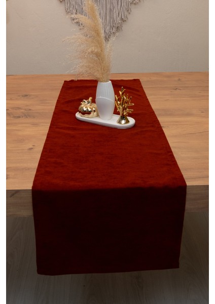 Doku | Kadife Dokulu Tatlı Kırmızı Runner 135 x 40 indirimleri