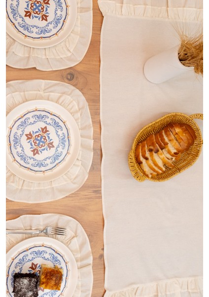 Lira | 7 Parça Çift Fırfırlı Sofa Sunum Seti 40 x 110 fiyatları