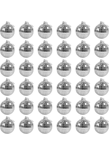 Adet Disko Aynalı Top, Ayna Topu, Gümüş Disko Jeli, 2 cm Aynalı Küre, Mini Disko Küresi, Noel Ağacı Dekorasyonu, Işık Efekti, Düğün, Ev, Parti Için, Gümüş