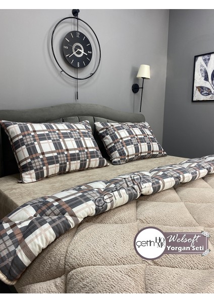 Çetinhome Çift Kişilik Desenli Welsoft Yorgan Seti Taşra (Çarşafsız) modelleri