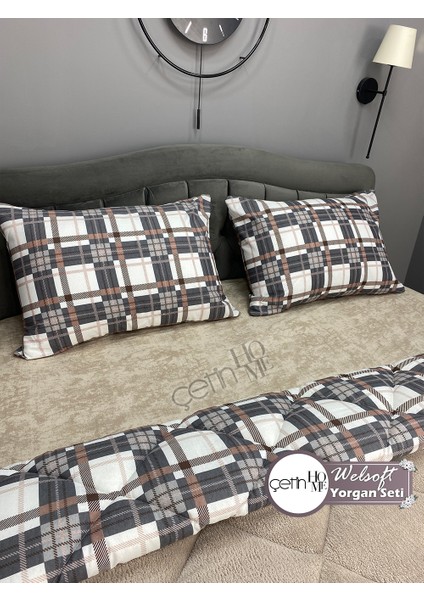 Çetinhome Çift Kişilik Desenli Welsoft Yorgan Seti Taşra (Çarşafsız) fırsatları