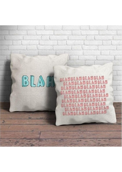 Ev Hediyesi Espirili Çift Yastık - Baskılı Yazılı Dekoratif Kırlent