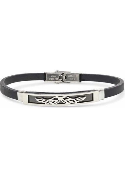 Melek Kanadı Desenli Çelik Bileklik 959SCB003