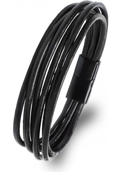 Erkek Bileklik | Siyah Çoklu Katmanlı Tasarım 9593B13D2