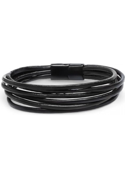 Erkek Bileklik | Siyah Çoklu Katmanlı Tasarım 9593B13D2 modelleri