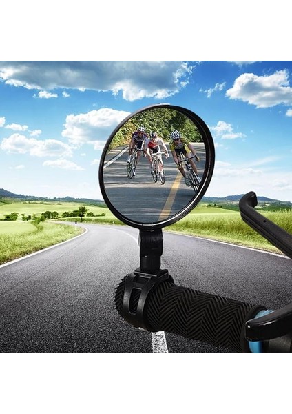 2 Adet Geniş Açılı Elektrikli Bisiklet Scooter Dikiz Aynası 8 cm Çap - FC619