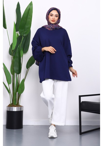 Lacivert Balon Kol Oversize Sweatshirt fiyatları