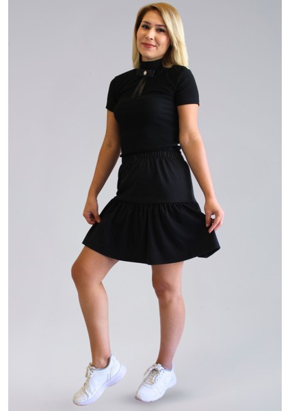 Mevsimlik Kadın Etek - Ecrin Kumaş Mevsimlik Mini Boy Kadın Şort Etek