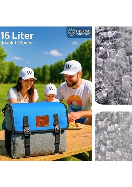 Yalıtımlı Termos Piknik Kamp Çantası Büyük Boy 16 Lt Su Geçirmez Iki Renkli Gri fiyatları