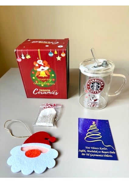 Yılbaşı Hediye Seti-Starbucks Bardak,bitki Çayı,ağaç Süsü-Tebrik Kartı-Yeniyıl Hediye-Noel fiyatları