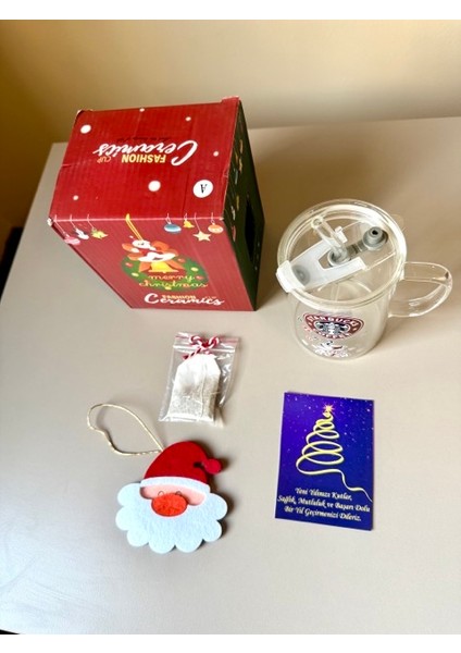 Yılbaşı Hediye Seti-Starbucks Bardak,bitki Çayı,ağaç Süsü-Tebrik Kartı-Yeniyıl Hediye-Noel fırsatları