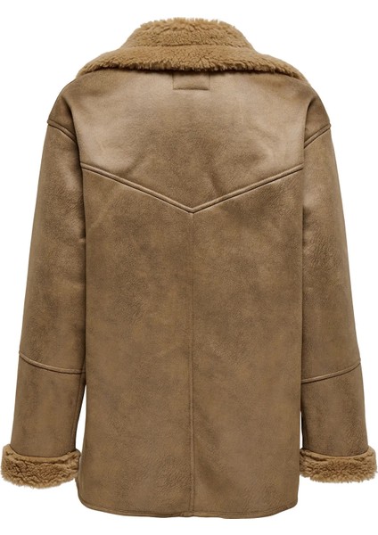 Kadın Yakası ve Içi Kürklü Süet Mont 15322037 Vizon fiyatları