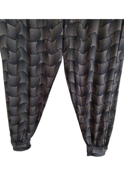 Kadın Bayan Büyük Battal Extra Jumbo Beden Viskon Penye Kumaş 1 Yan Cepli Pantolon Eşofman Altı Pijama Altı 130 Kilograma Kadar Olur Bol Likralı Esneyen Kumaş Bel Lastikli Süs Bagcıklı