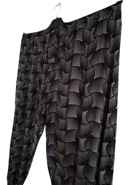 Kadın Bayan Büyük Battal Extra Jumbo Beden Viskon Penye Kumaş 1 Yan Cepli Pantolon Eşofman Altı Pijama Altı 130 Kilograma Kadar Olur Bol Likralı Esneyen Kumaş Bel Lastikli Süs Bagcıklı