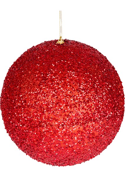 Yılbaşı Topu, Kırmızı - 20 cm