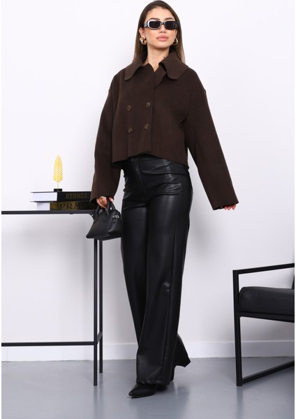 Kahverengi Kısa Düğmeli Kaşe Ceket fiyatları