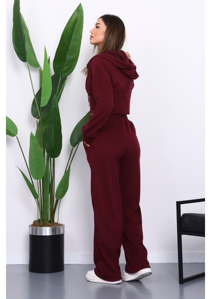 Mürdüm Kapşonlu Hırka Pantolonlu Selanik Takım fırsatları