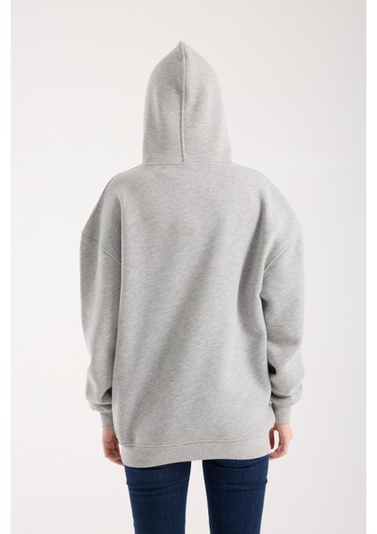 Kadın Kabartma Baskılı Oversize Sweatshirt indirimleri