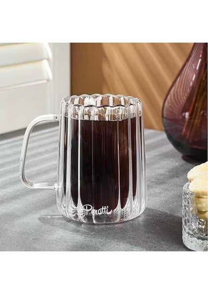 Stripe Long Çift Cidarlı Kupa - Şeffaf - 280 ml modelleri