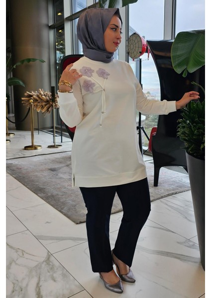 Kadın Dikme ve Bağucu Detaylı Tesettür Tunik fırsatları