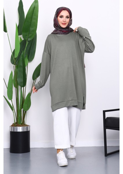 Haki Bisiklet Yaka Modal Tunik fiyatları