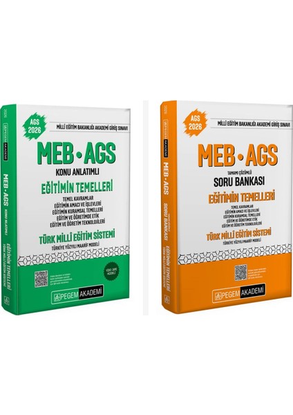 Pegem 2026 MEB AGS Eğitimin Temelleri Konu Anlatımlı Soru Bankası