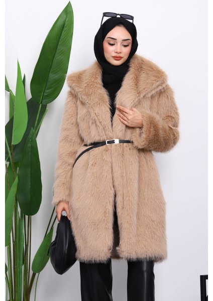 Vizon Kemerli Astarlı Kürk Kaban modelleri