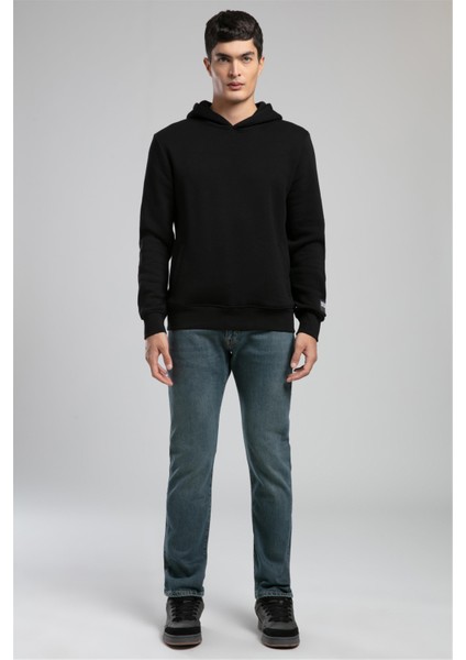 Nathan Erkek Kapüşonlu Sweatshirt Siyah