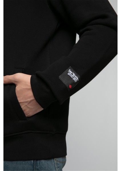 Nathan Erkek Kapüşonlu Sweatshirt Siyah fırsatları