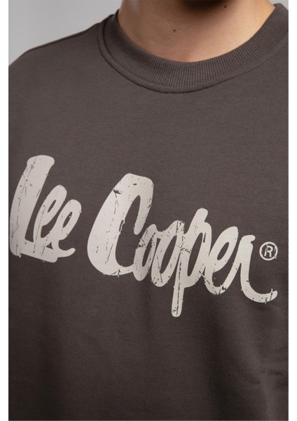 Jeffı Erkek O Yaka Sweatshirt Kahverengi fırsatları