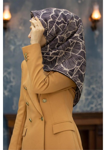 Twill Ipek Eşarp Siyah / Bej 51935