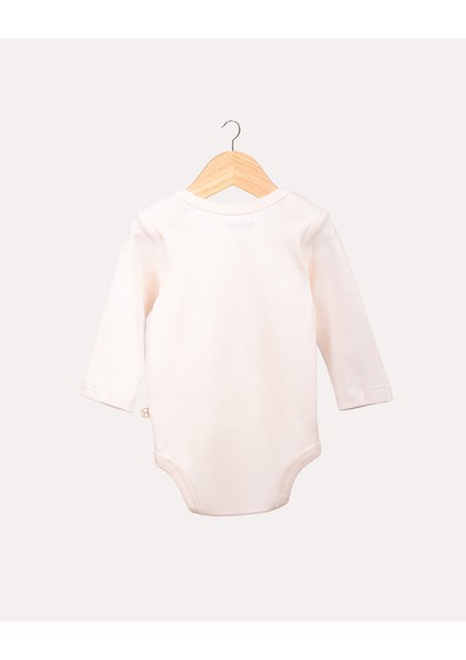 %100 Organik Pamuk Gots Sertifikalı Uzun Kollu Dinazor Desenli Bebek & Yenidoğan Body - Pudra fiyatları