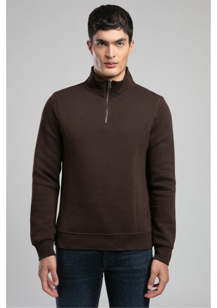 Ceaser Erkek Dik Yaka Sweatshirt Kahve fiyatları