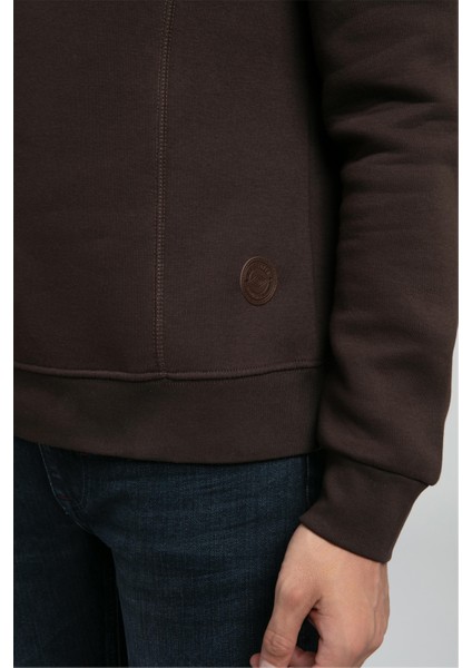 Ceaser Erkek Dik Yaka Sweatshirt Kahve fırsatları