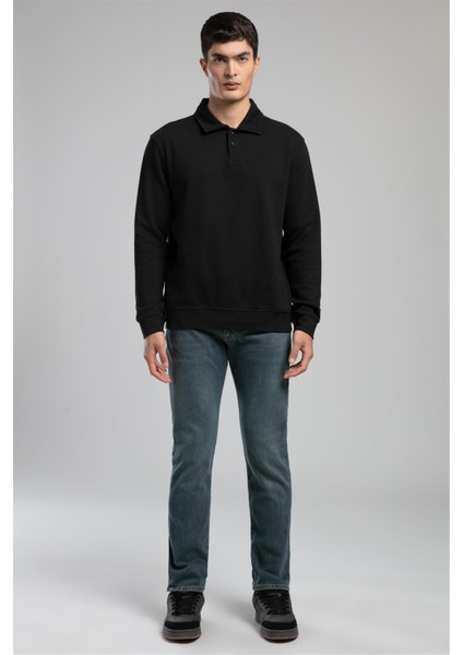 Gale Erkek Polo Yaka Sweatshırt