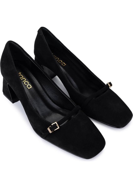 Kadın Hakiki Deri Siyah Süet Klasik Ayakkabı 1135 1301 Bn Ayk SK25-26 Sıyah Suet fiyatları